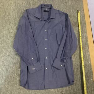 Tommy Hilfiger Men's Regular Fit Stretch Dress Shirt Wrinkle Free Blue XL